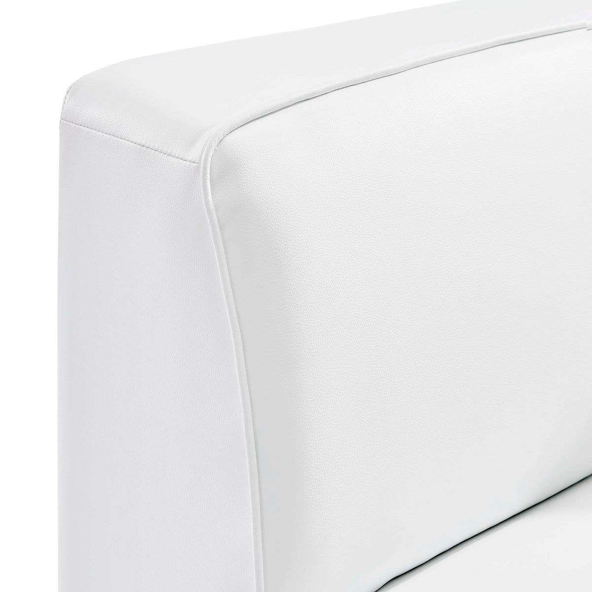 Mingle Vegan Leather Corner Chair - White
