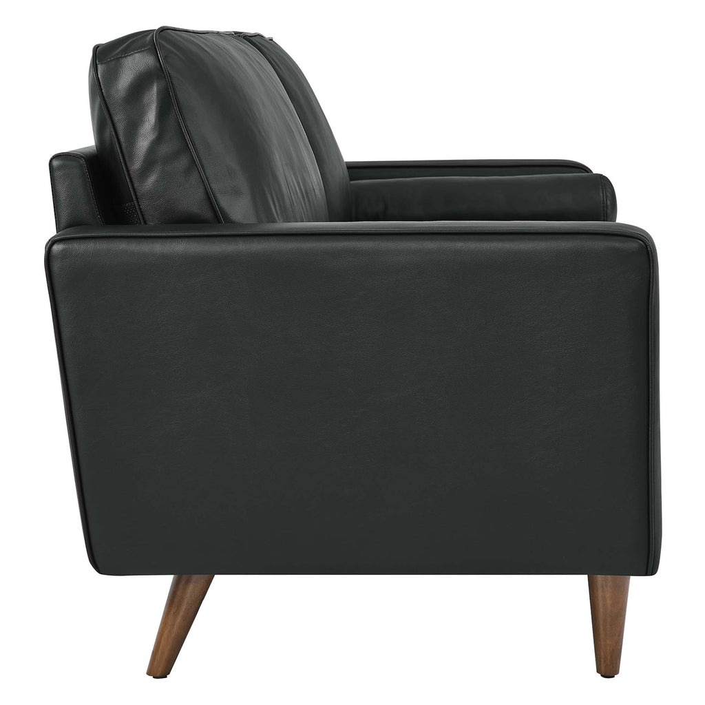 Valour Leather Sofa - Black