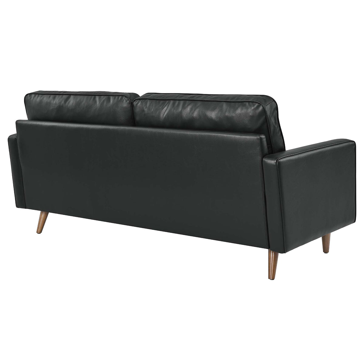 Valour Leather Sofa - Black