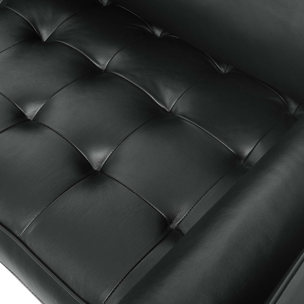 Valour Leather Sofa - Black
