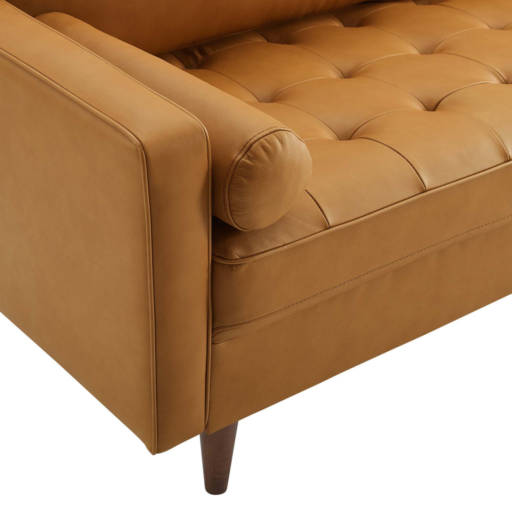 Valour Leather Sofa - Tan