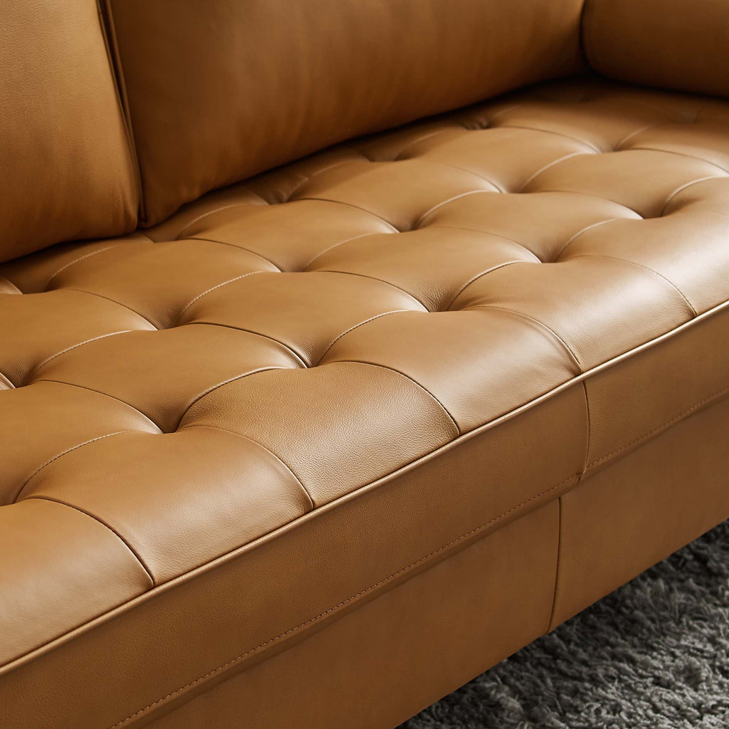 Valour Leather Sofa - Tan