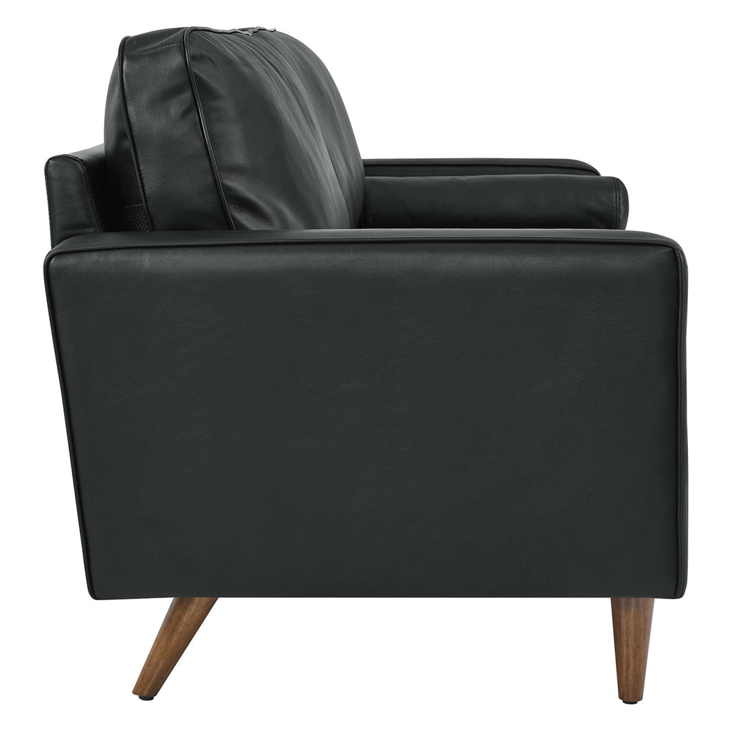 Valour 81" Leather Sofa - Black