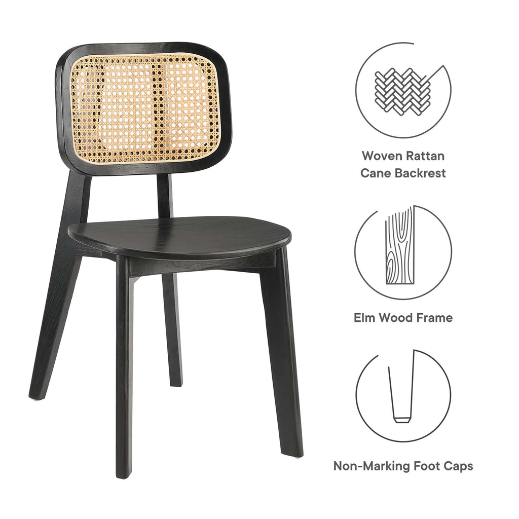 Habitat Wood Dining Side Chair - Black