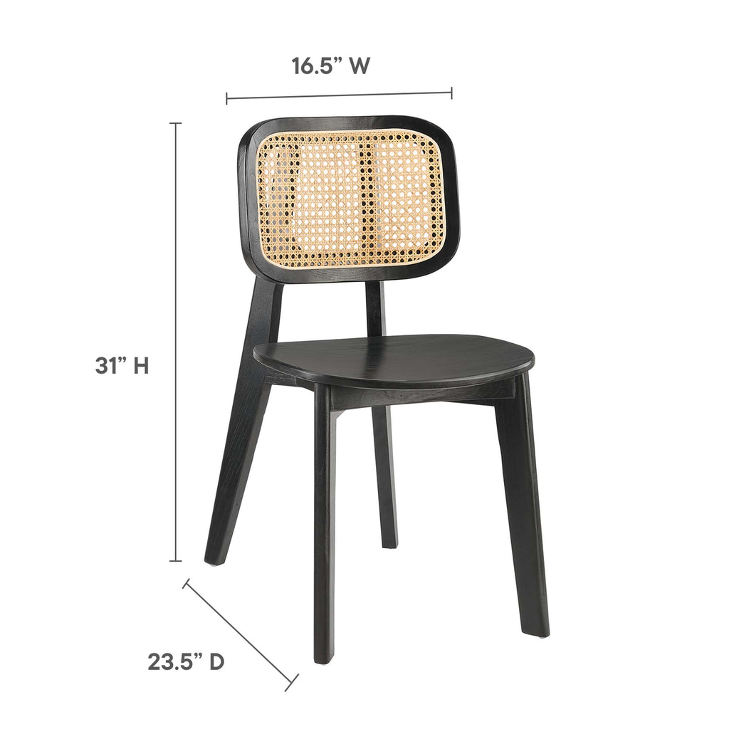 Habitat Wood Dining Side Chair - Black