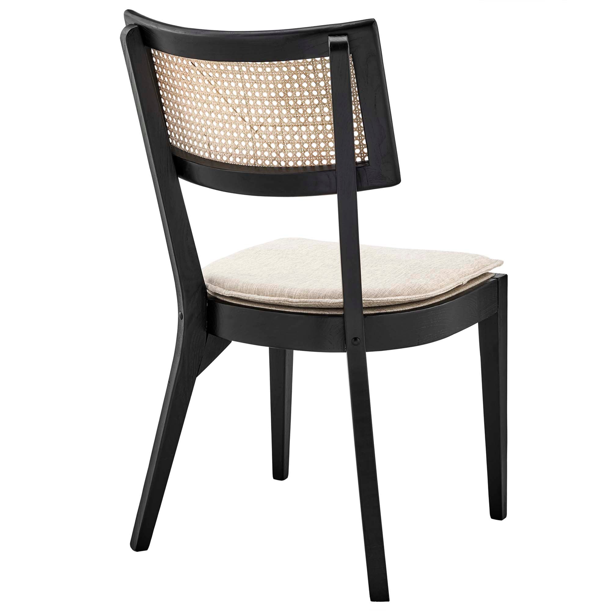 Caledonia Wood Dining Chair - Black Beige