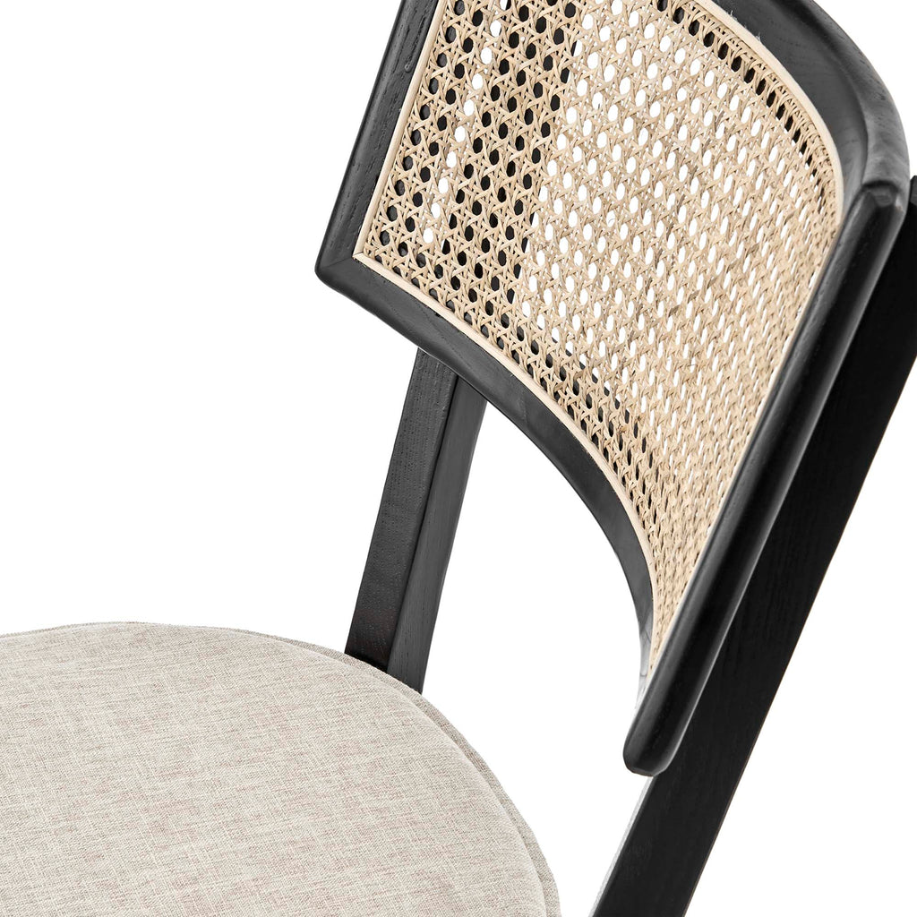 Caledonia Wood Dining Chair - Black Beige