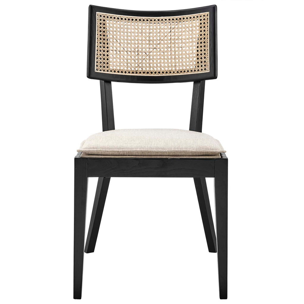Caledonia Wood Dining Chair - Black Beige