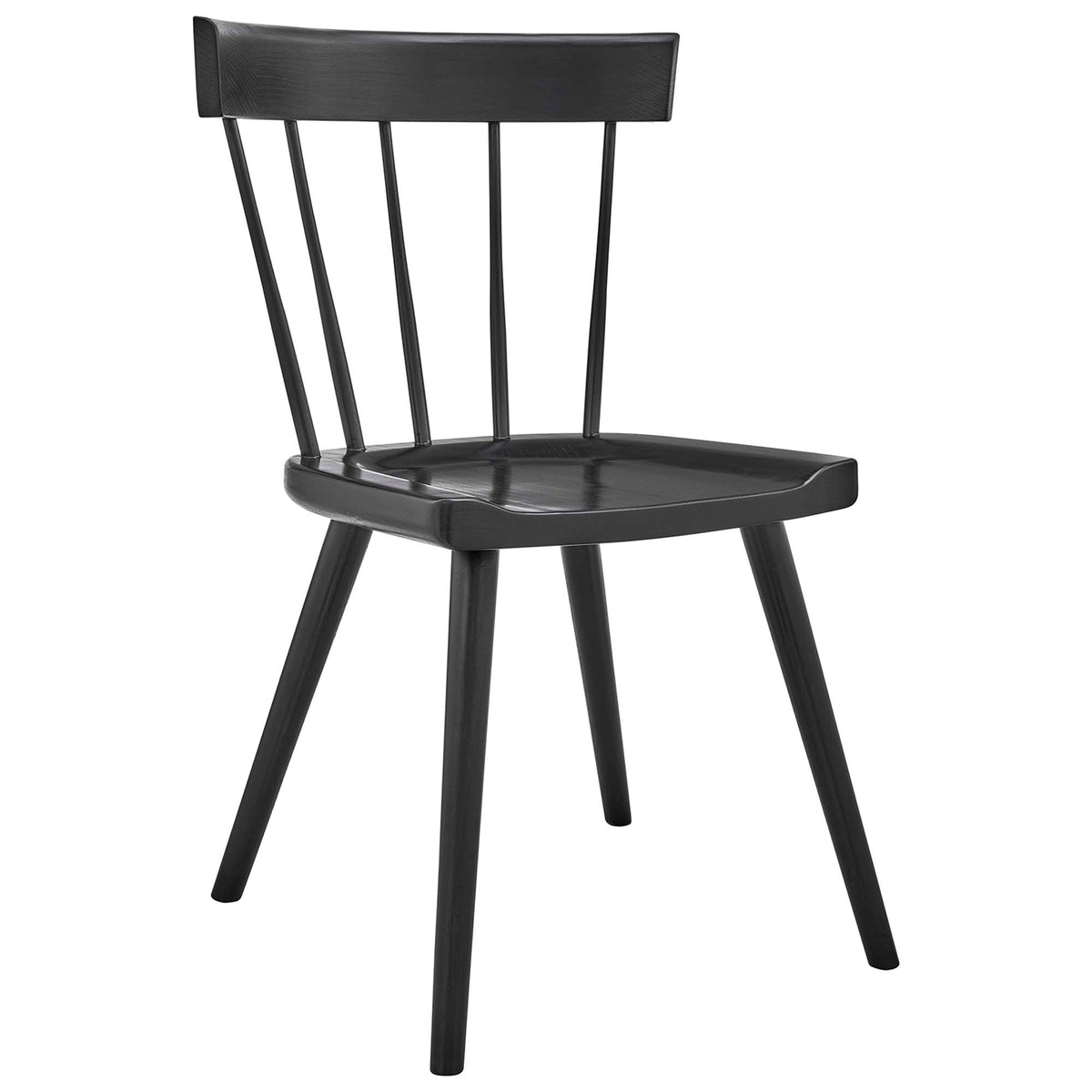 Sutter Wood Dining Side Chair - Black