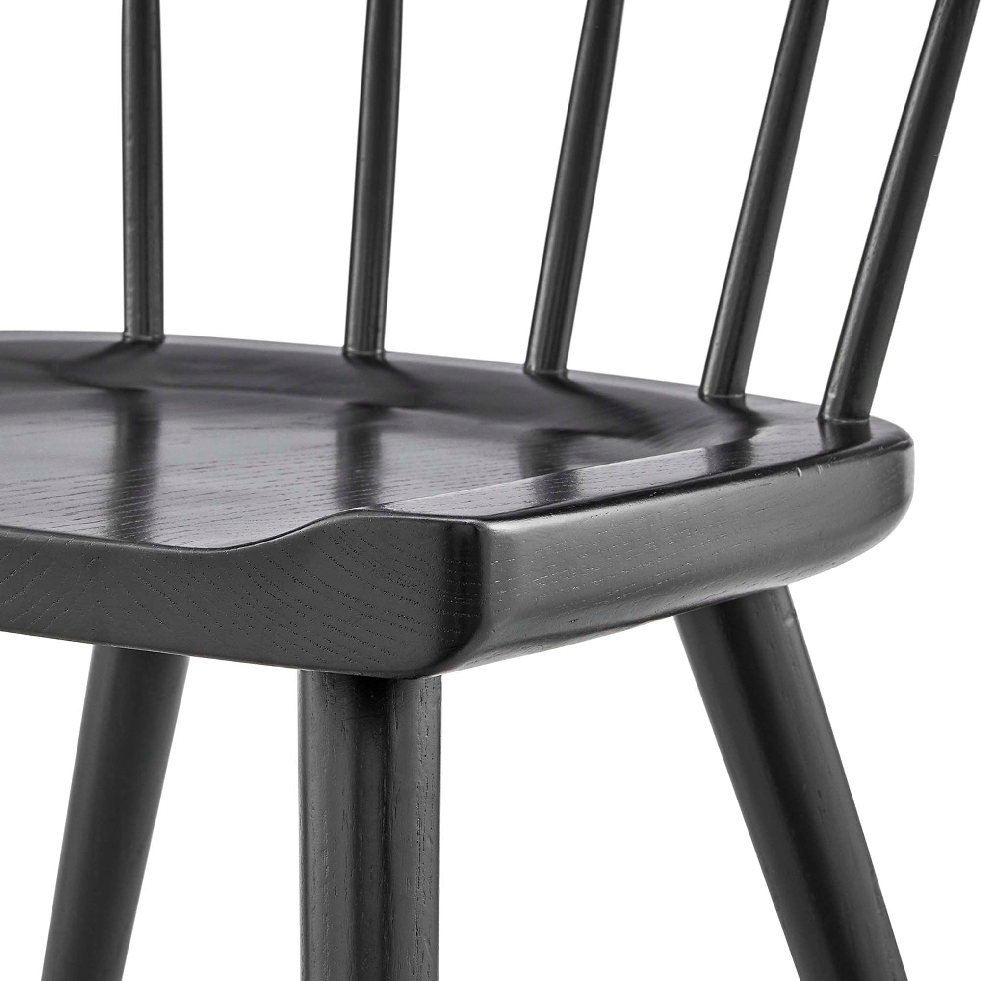 Sutter Wood Dining Side Chair - Black