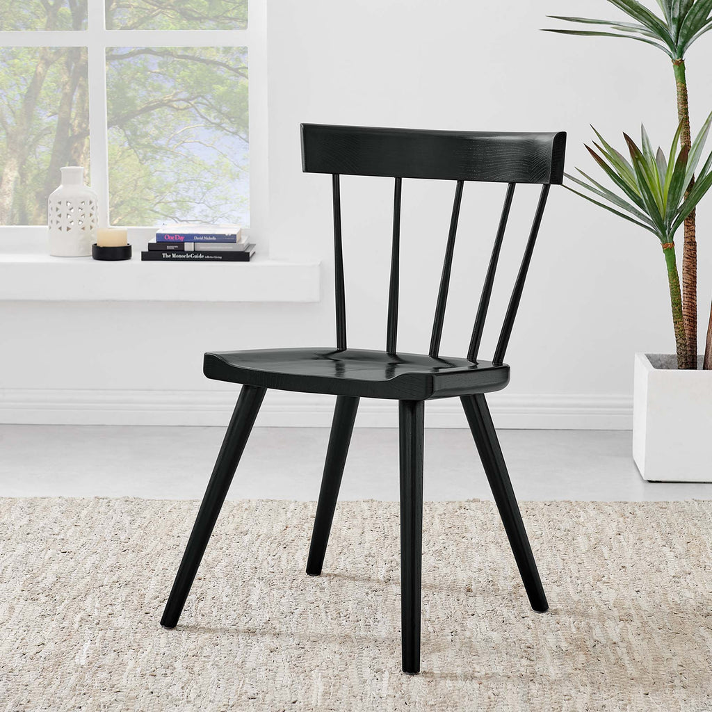 Sutter Wood Dining Side Chair - Black
