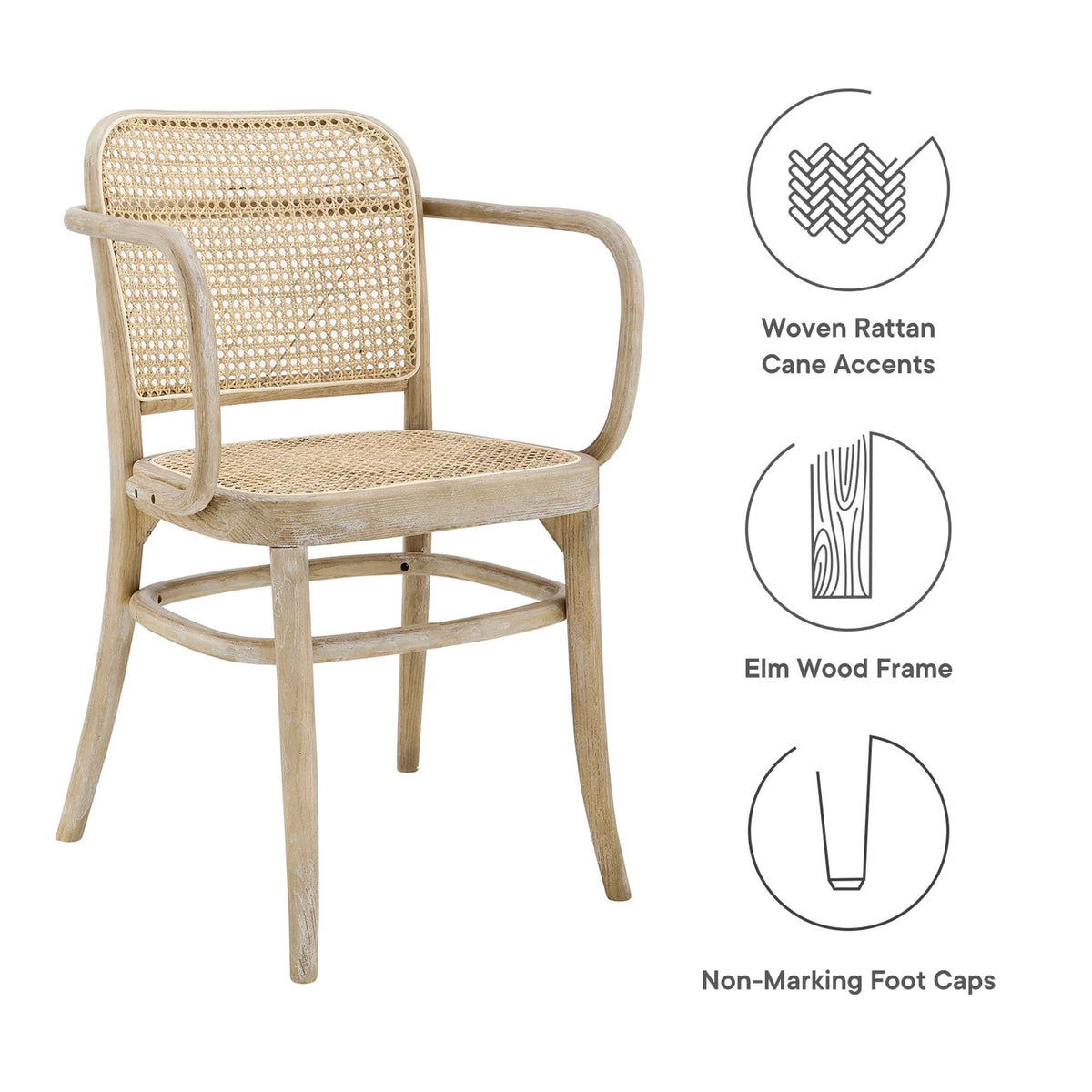 Winona Wood Dining Chair - Gray