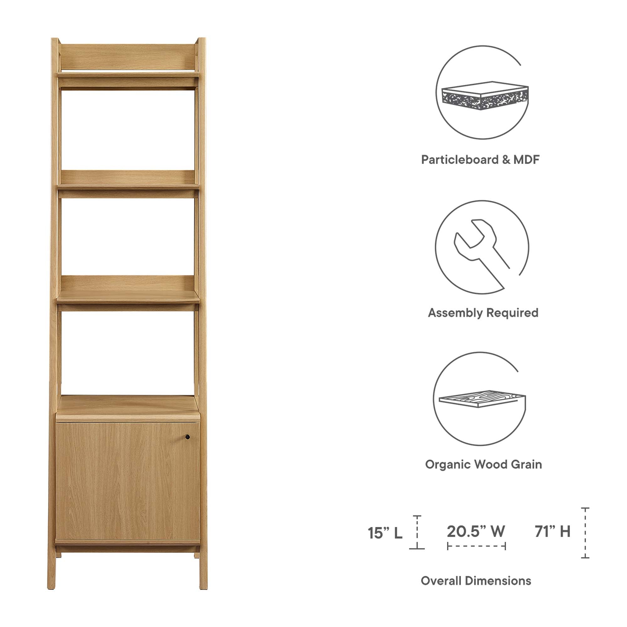 Bixby 21" Bookshelf - Oak