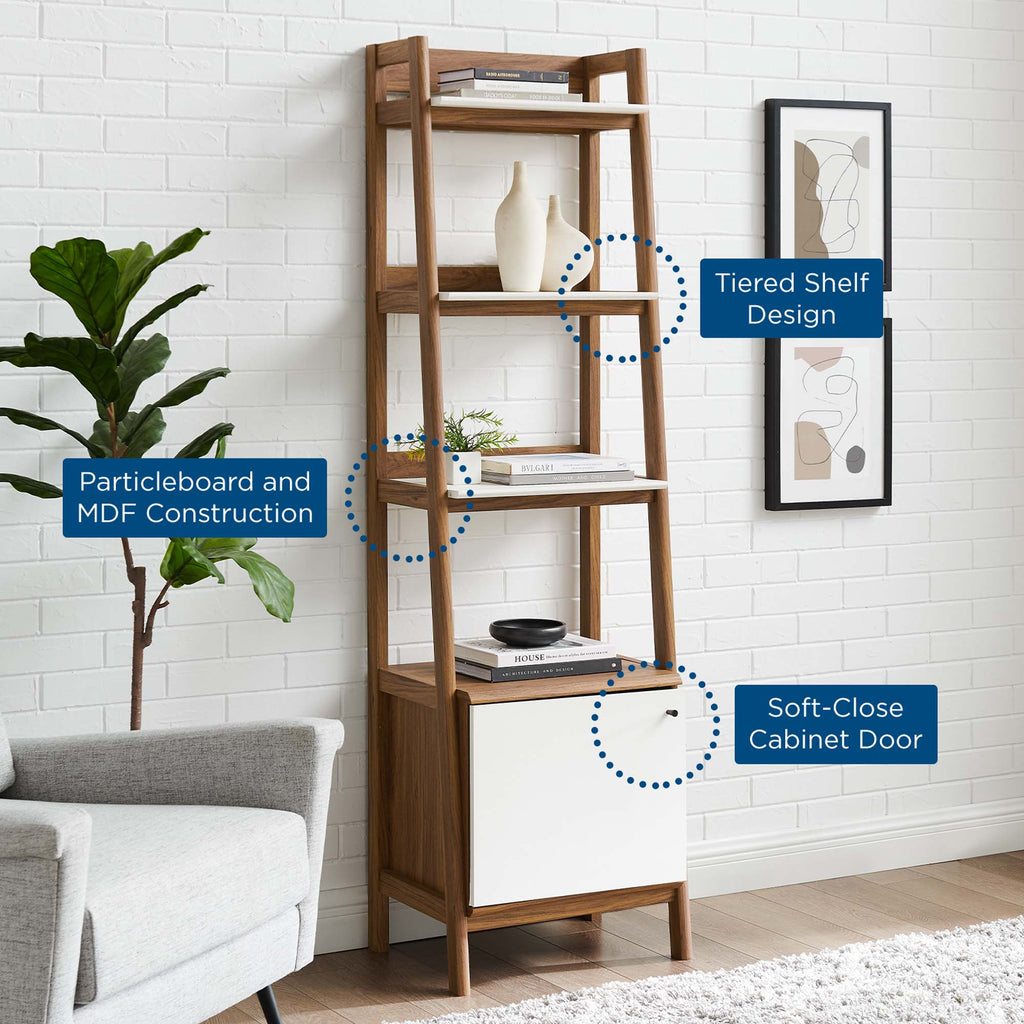 Bixby 21" Bookshelf - Walnut White