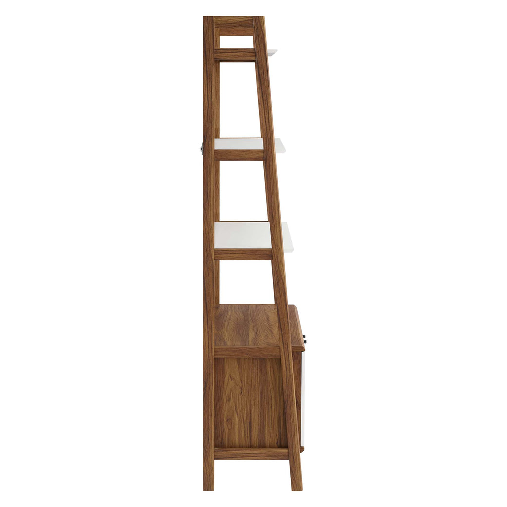 Bixby 33" Bookshelf - Walnut White