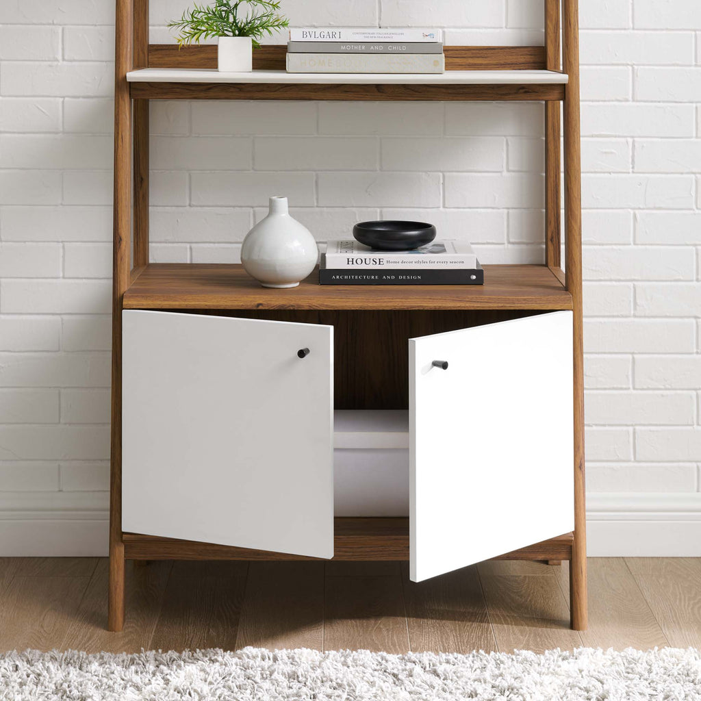 Bixby 33" Bookshelf - Walnut White