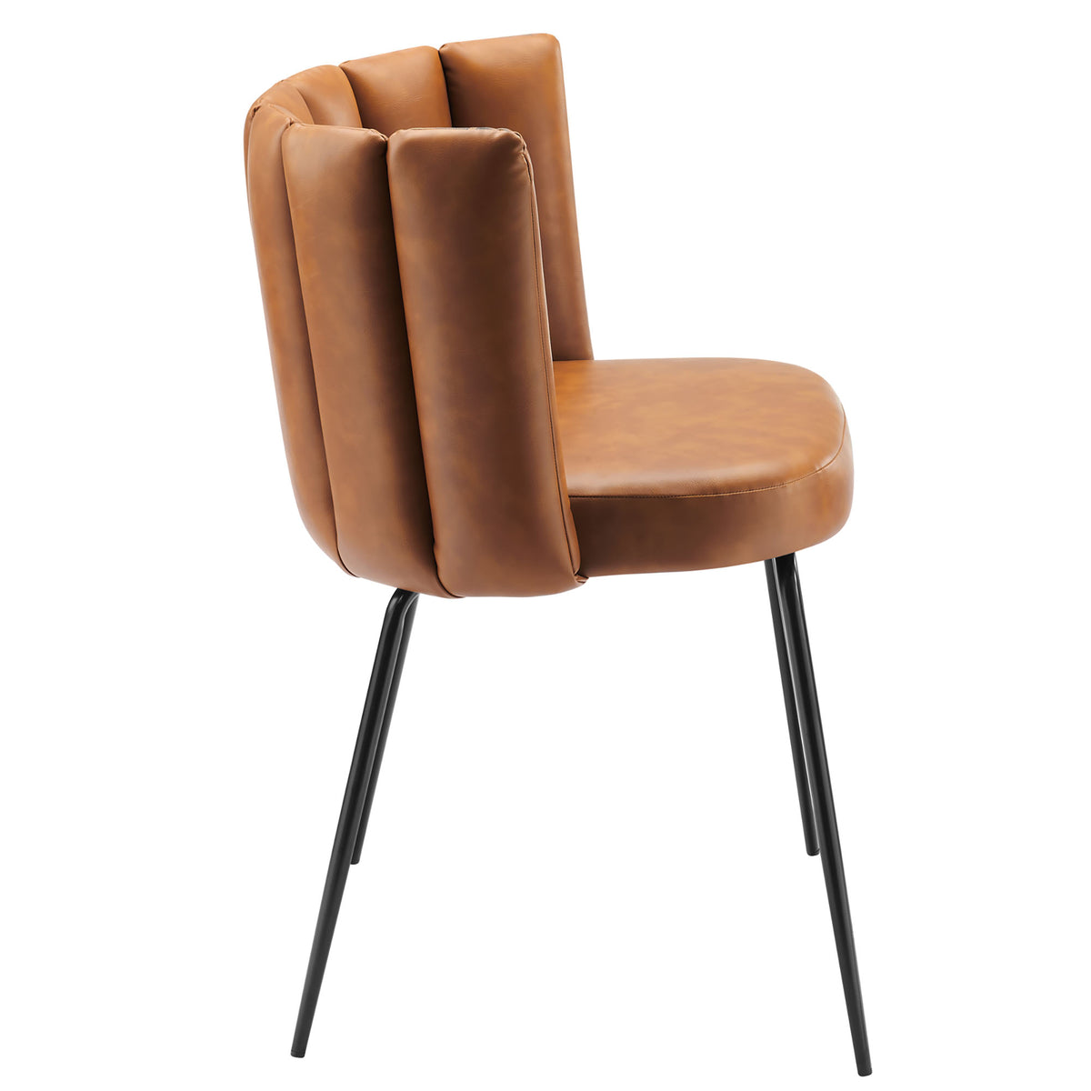 Virtue Vegan Leather Dining Chair Set of 2 - Black Tan