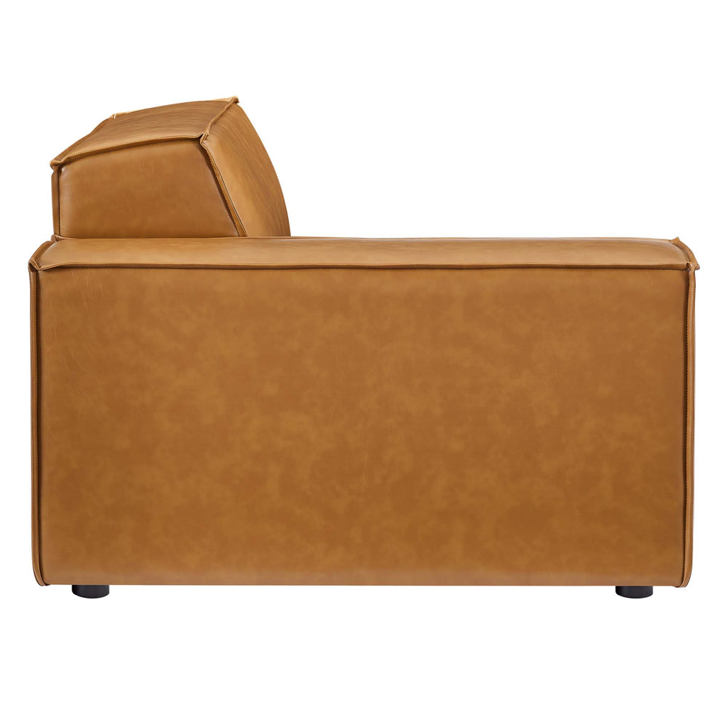Restore 3-Piece Vegan Leather Sofa - Tan