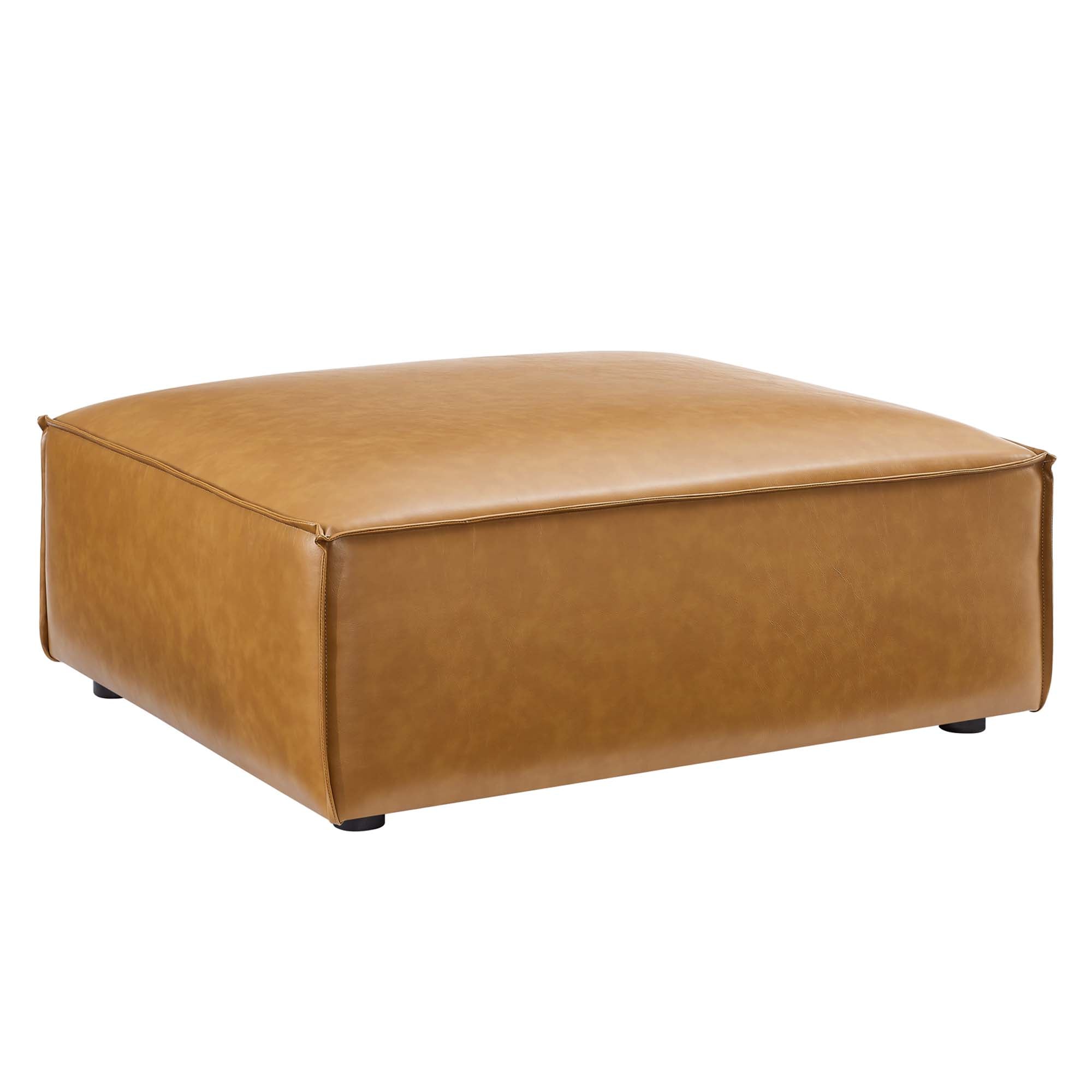 Restore 4-Piece Vegan Leather Sectional Sofa - Tan