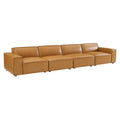 Restore 4-Piece Vegan Leather Sofa - Tan