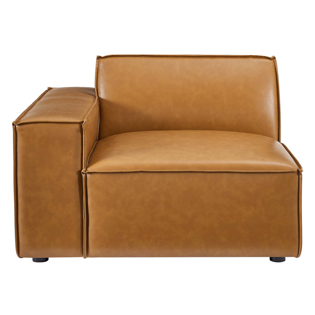 Restore 4-Piece Vegan Leather Sofa - Tan