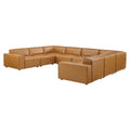 Restore 8-Piece Vegan Leather Sectional Sofa - Tan