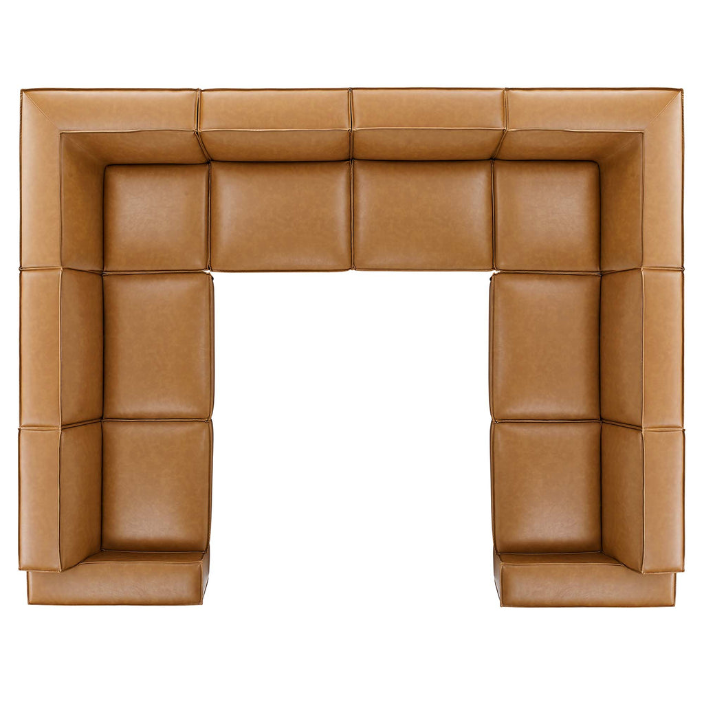 Restore 8-Piece Vegan Leather Sectional Sofa - Tan