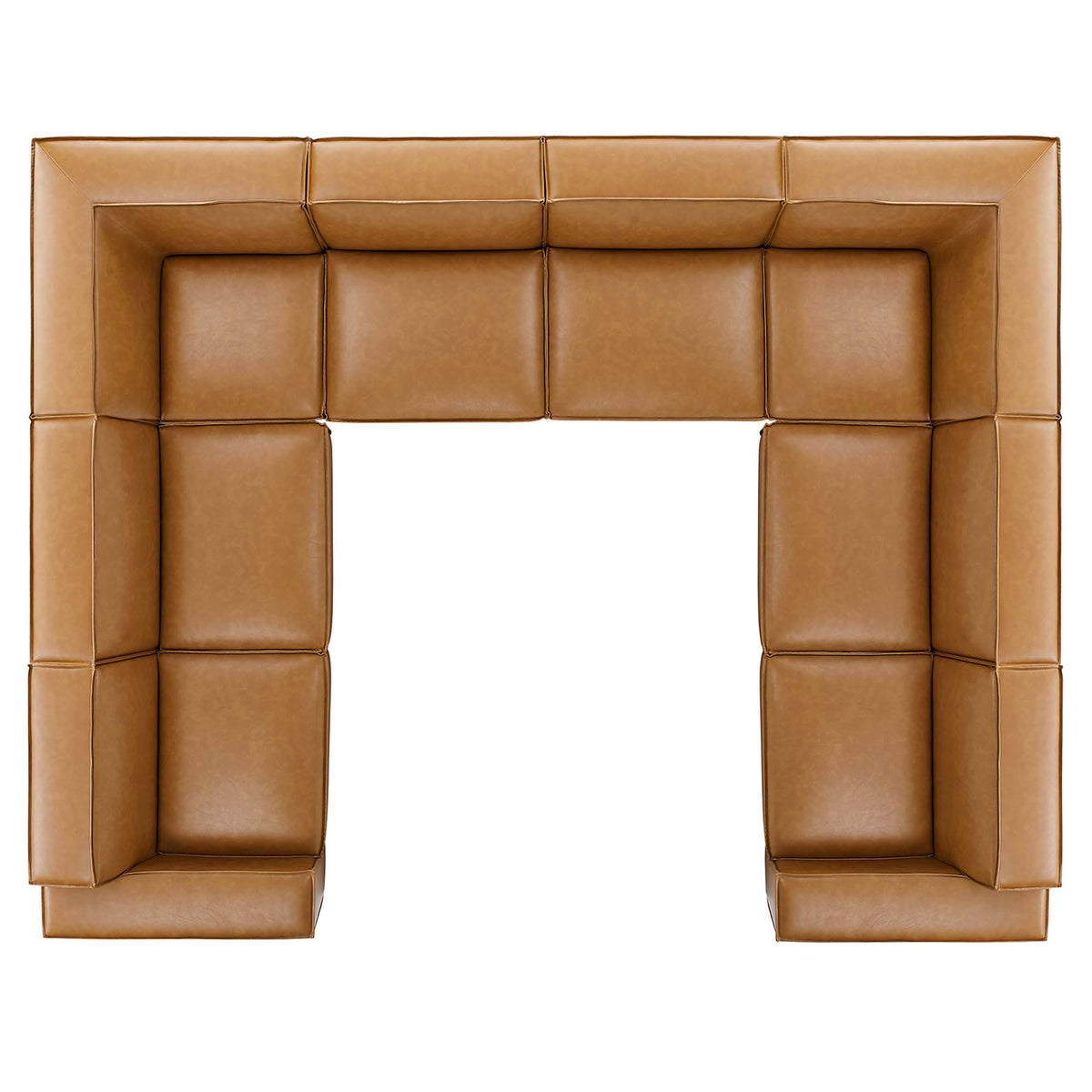 Restore 8-Piece Vegan Leather Sectional Sofa - Tan