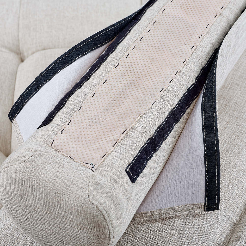 Saunter Tufted Fabric Armless Chair - Beige