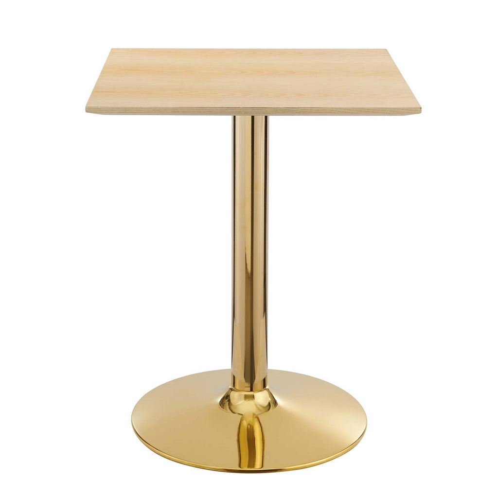 Verne 24" Square Dining Table - Gold Natural