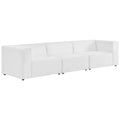 Mingle 3-Piece Vegan Leather Sectional Sofa - White