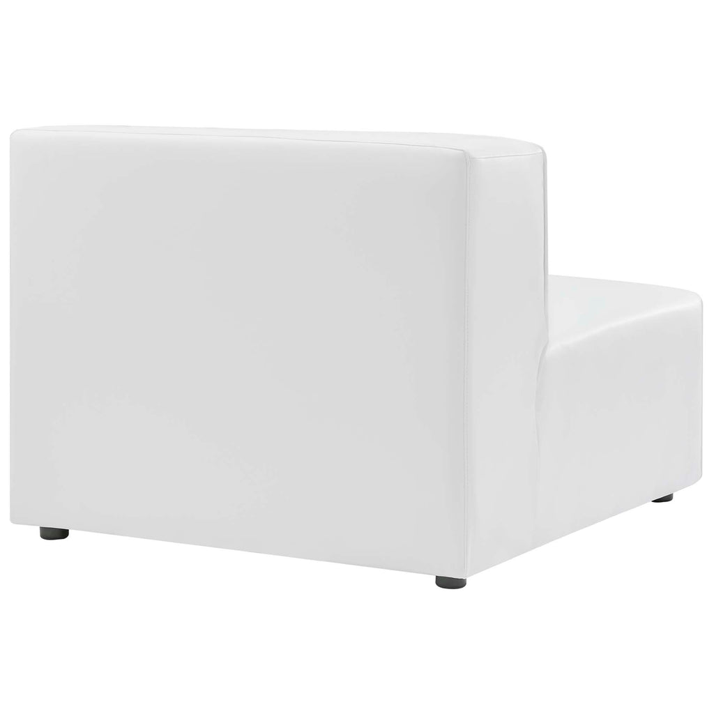 Mingle 4-Piece Vegan Leather Sectional Sofa - White