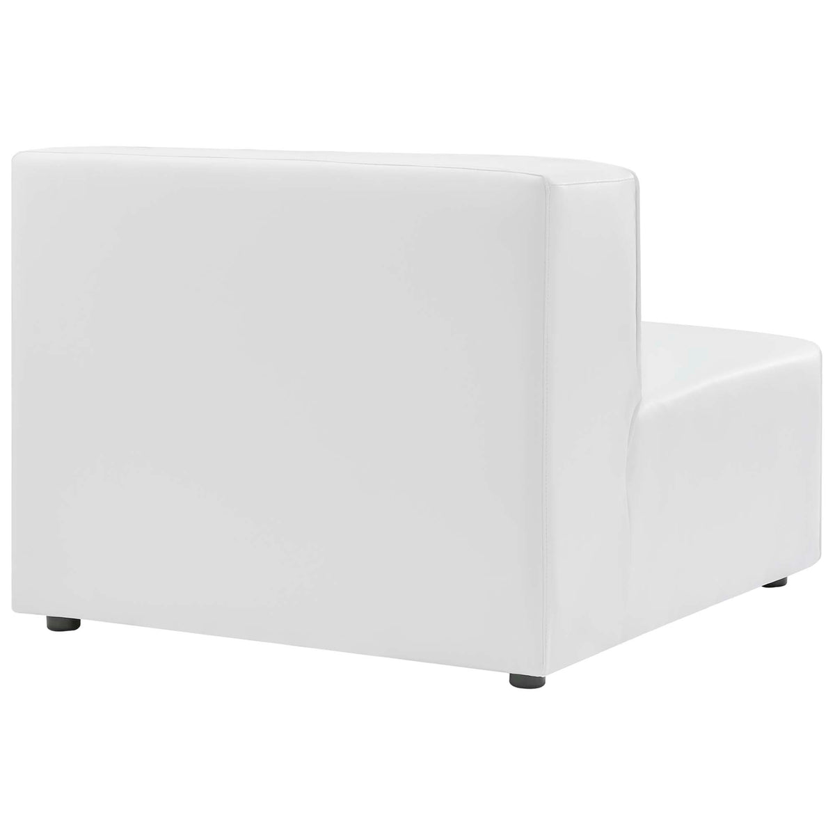 Mingle 4-Piece Vegan Leather Sectional Sofa - White