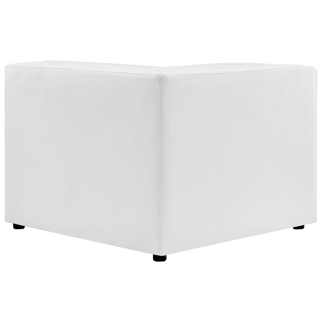 Mingle 5-Piece Vegan Leather Sectional Sofa - White