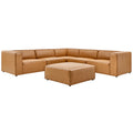 Mingle 6-Piece Vegan Leather Furniture Set - Tan