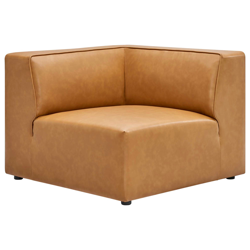 Mingle 6-Piece Vegan Leather Furniture Set - Tan