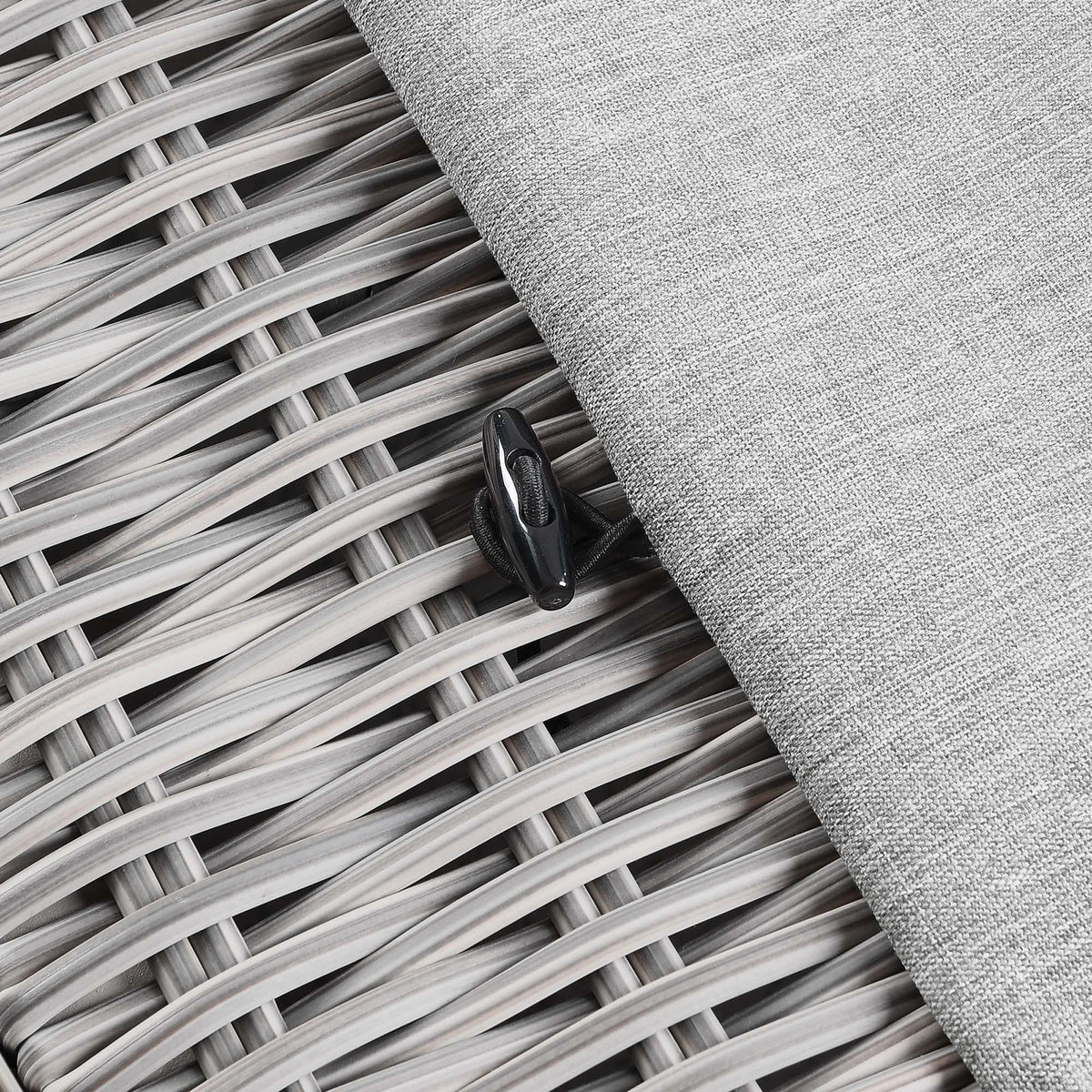 Conway Outdoor Patio Wicker Rattan Ottoman - Light Gray Gray