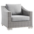 Conway Outdoor Patio Wicker Rattan Armchair - Light Gray Gray
