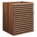 Render 18" Wall-Mount Bathroom Vanity Cabinet (Sink Basin Not Included) - Walnut