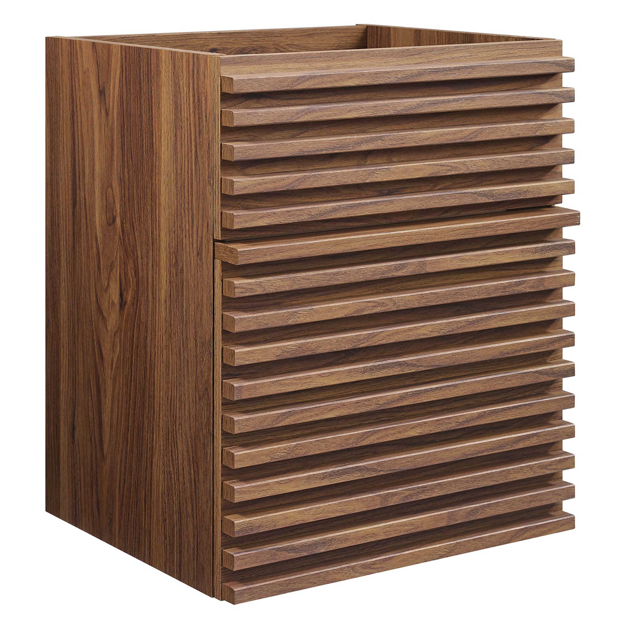 Render 18" Wall-Mount Bathroom Vanity Cabinet (Sink Basin Not Included) - Walnut