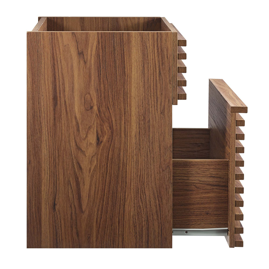 Render 18" Wall-Mount Bathroom Vanity Cabinet (Sink Basin Not Included) - Walnut