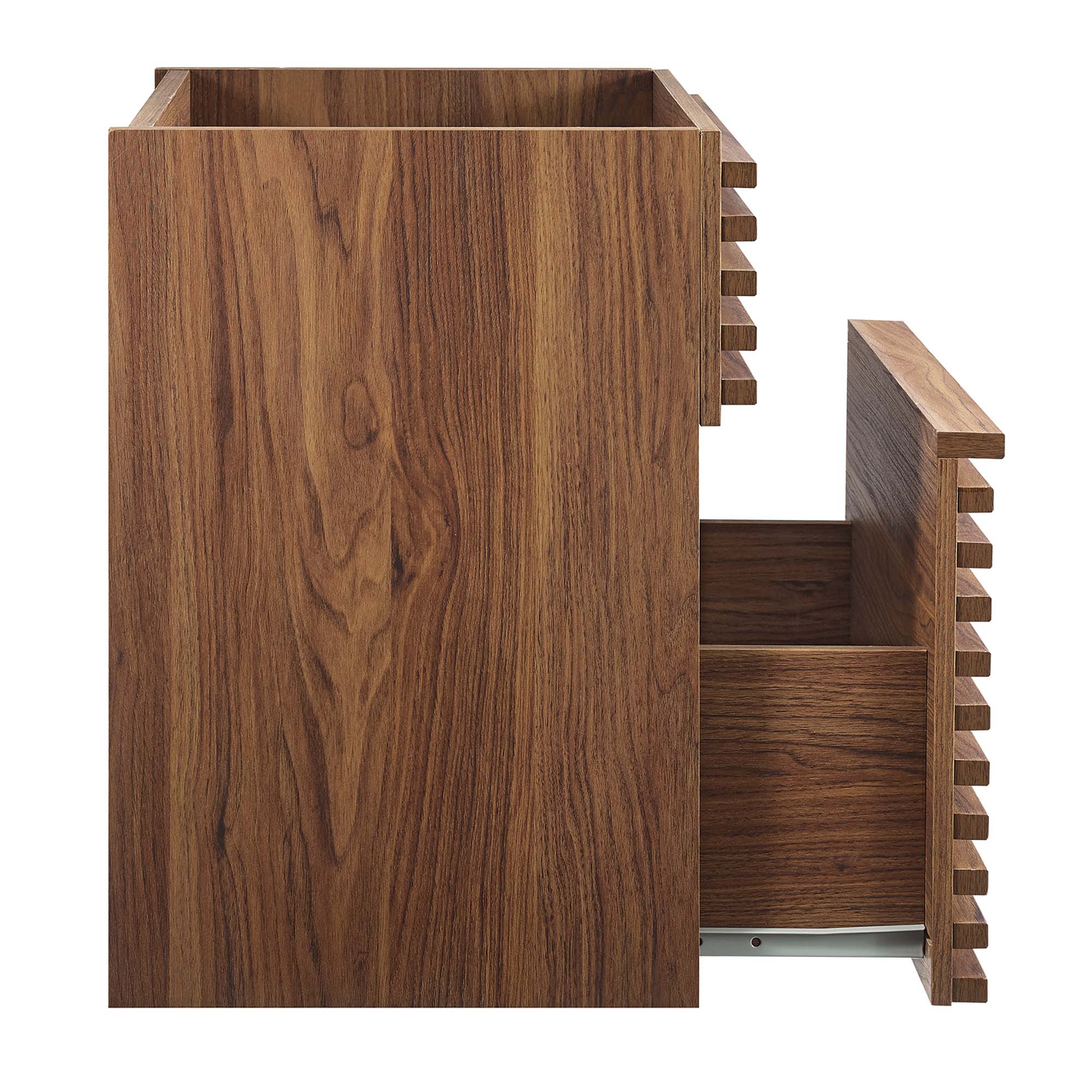 Render 18" Wall-Mount Bathroom Vanity Cabinet (Sink Basin Not Included) - Walnut