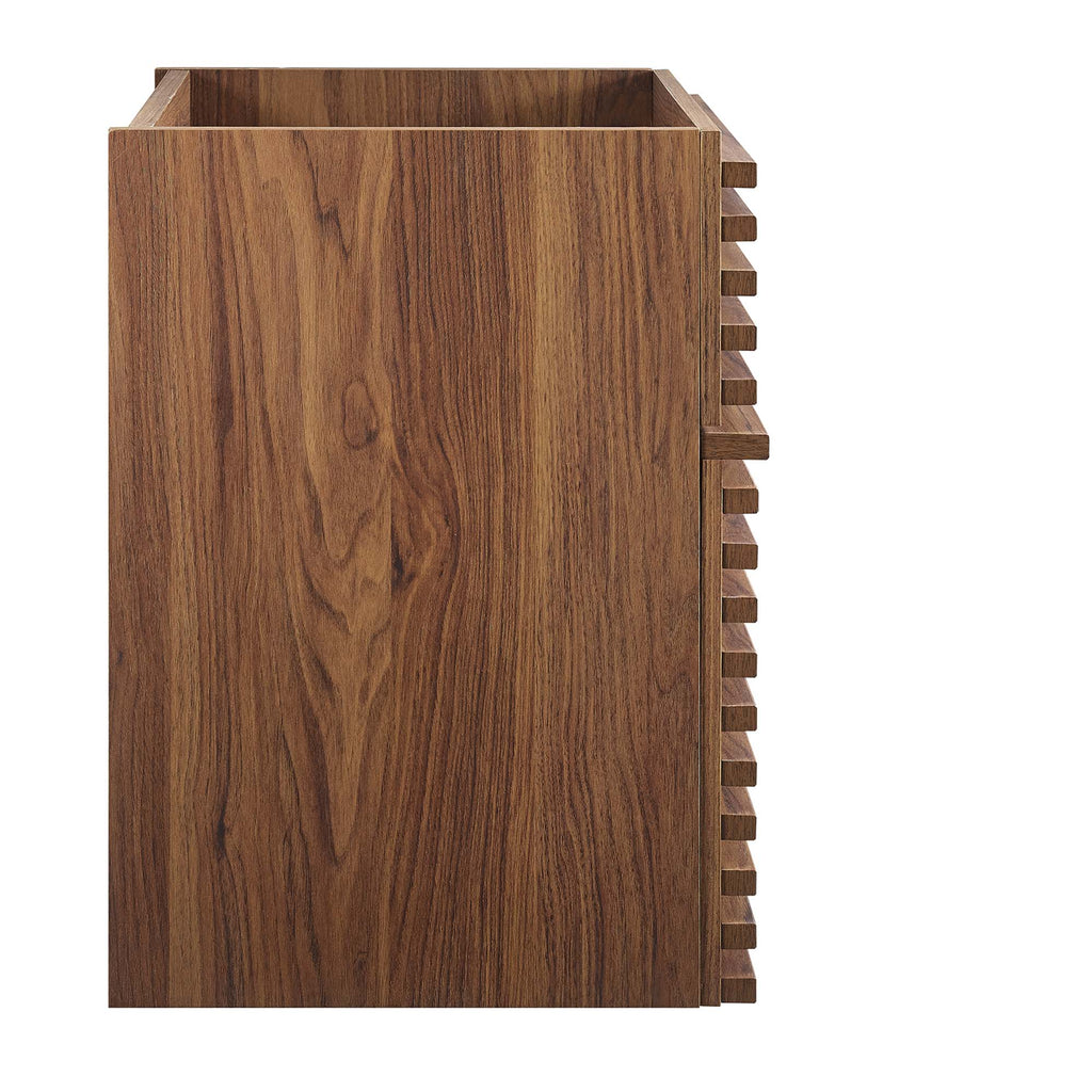 Render 18" Wall-Mount Bathroom Vanity Cabinet (Sink Basin Not Included) - Walnut