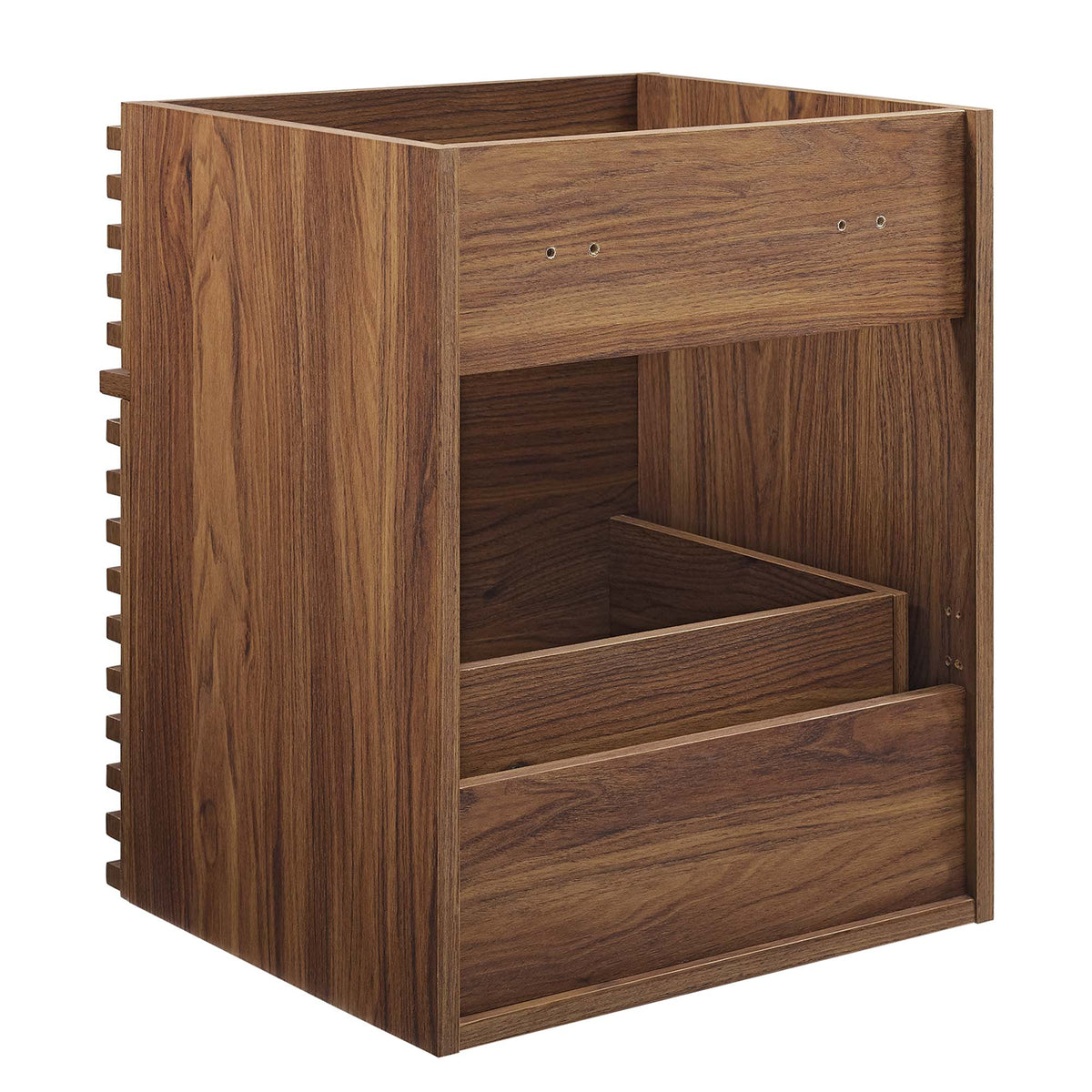 Render 18" Wall-Mount Bathroom Vanity Cabinet (Sink Basin Not Included) - Walnut