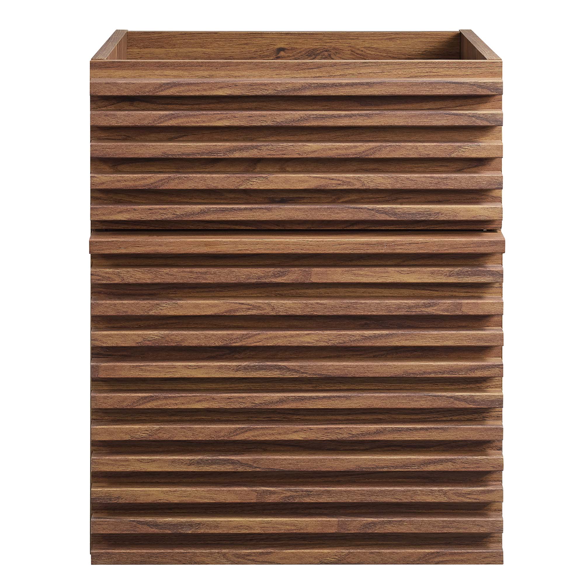 Render 18" Wall-Mount Bathroom Vanity Cabinet (Sink Basin Not Included) - Walnut