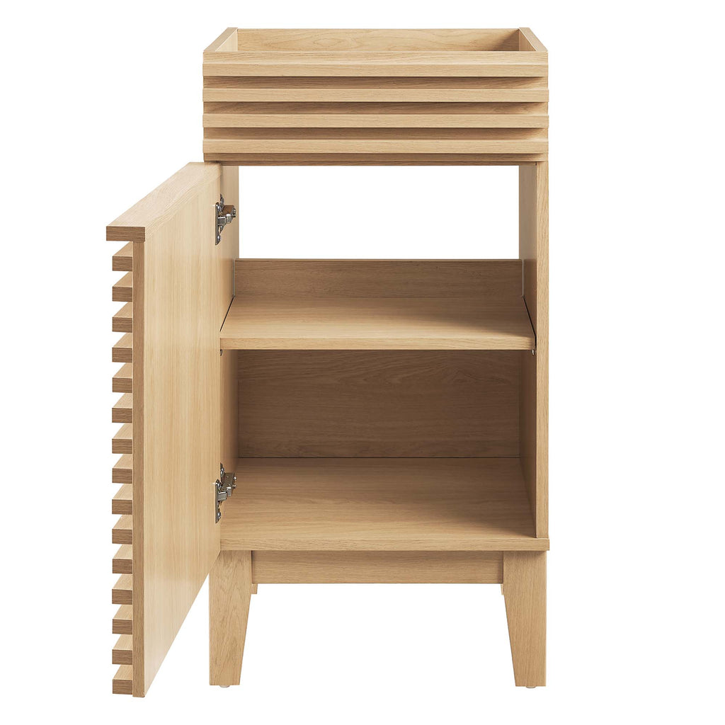 Render 18" Bathroom Vanity Cabinet (Sink Basin Not Included) - Oak