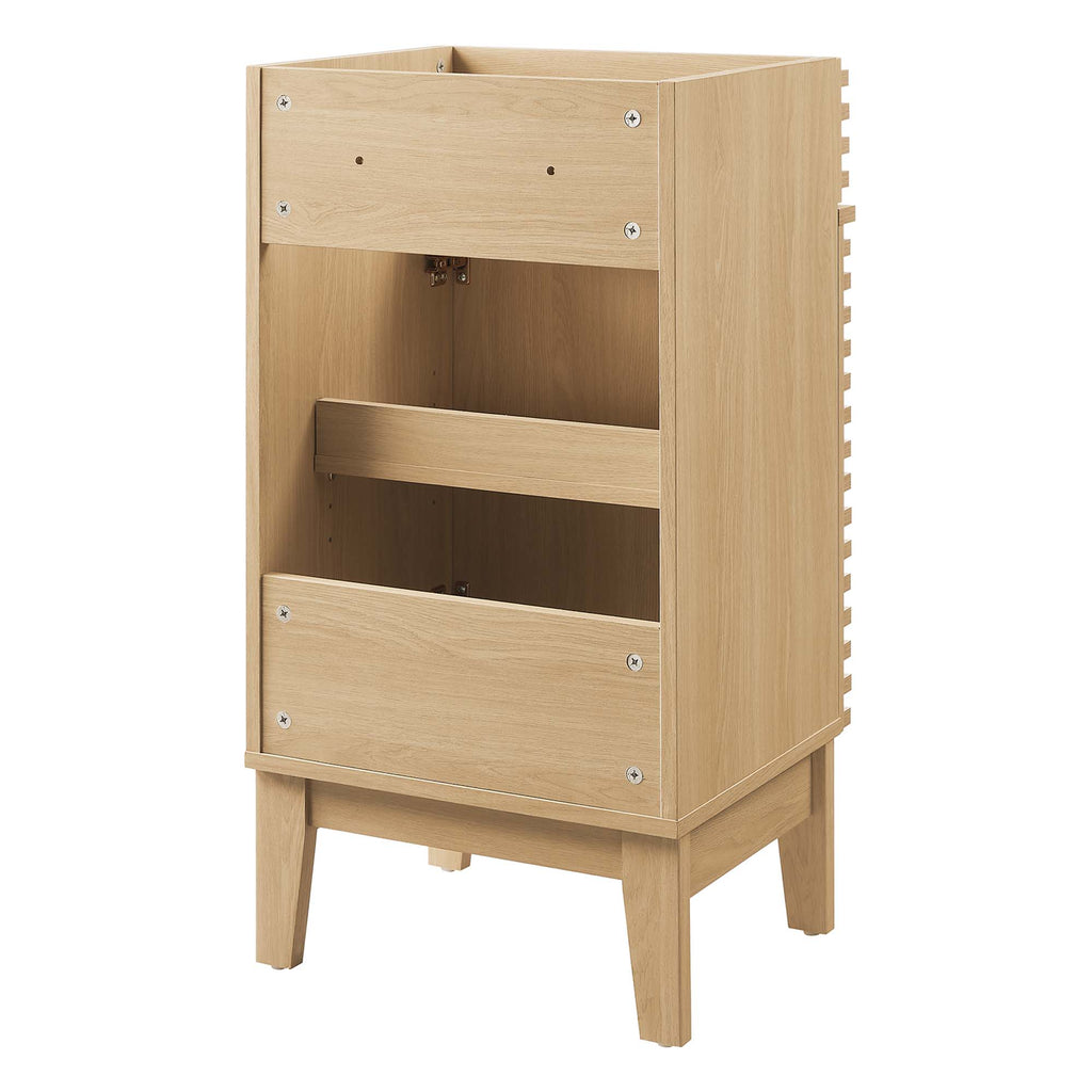 Render 18" Bathroom Vanity Cabinet (Sink Basin Not Included) - Oak