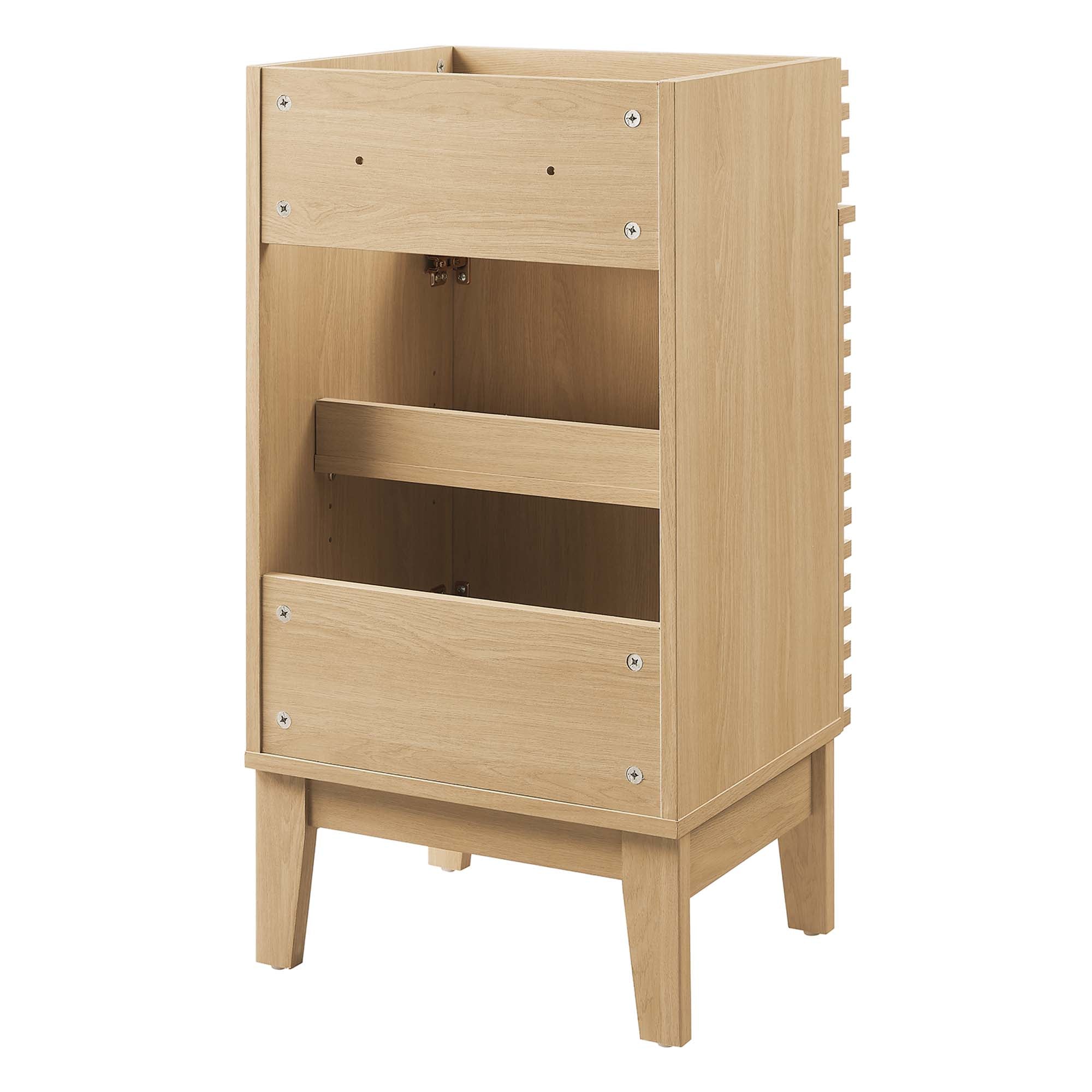 Render 18" Bathroom Vanity Cabinet (Sink Basin Not Included) - Oak