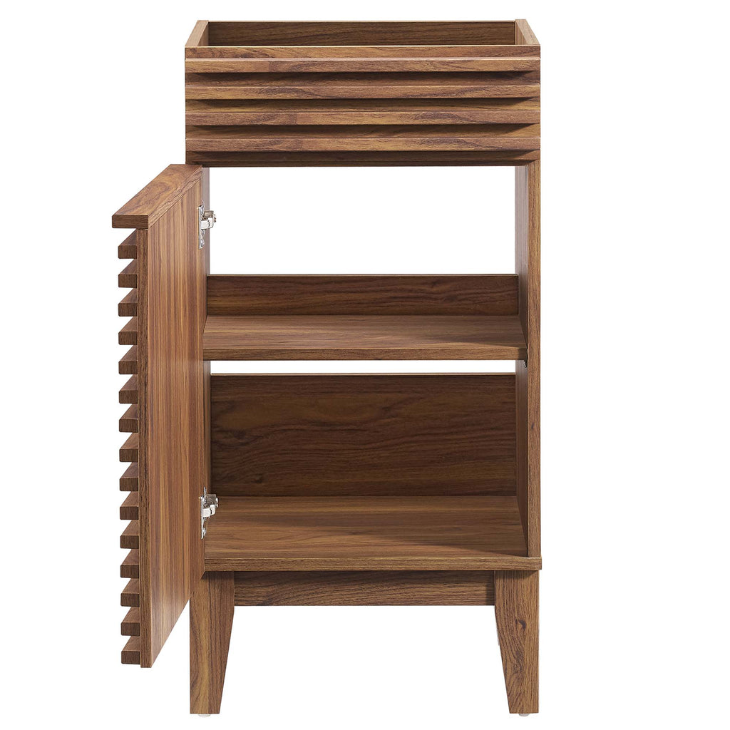 Render 18" Bathroom Vanity Cabinet (Sink Basin Not Included) - Walnut