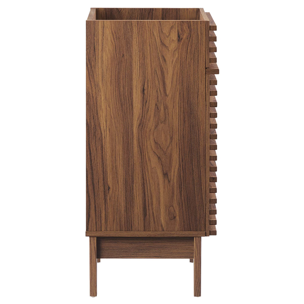 Render 18" Bathroom Vanity Cabinet (Sink Basin Not Included) - Walnut